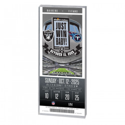 RAIDERS VS. TITANS 2025 GAME DAY ACRYLIC TICKET