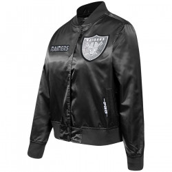 PRO STANDARD WOMENS SILVER CITY LIGHTS SATIN JACKET