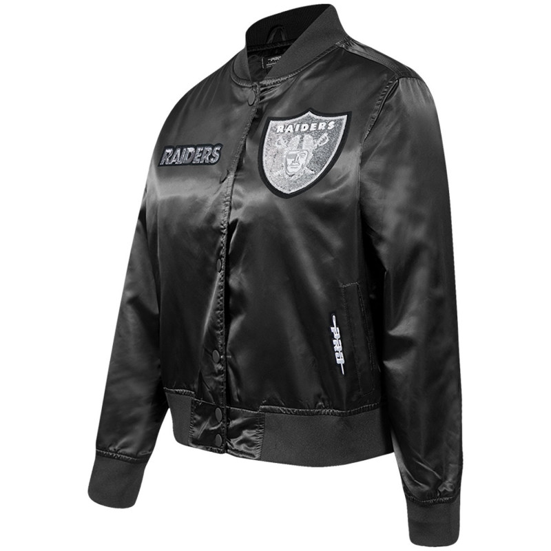 PRO STANDARD WOMENS SILVER CITY LIGHTS SATIN JACKET