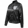 PRO STANDARD WOMENS SILVER CITY LIGHTS SATIN JACKET