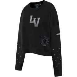 PRO STANDARD WOMENS SILVER RENEGADE FLEECE CREWNECK SWEATSHIRT