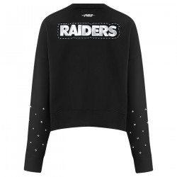 PRO STANDARD WOMENS SILVER RENEGADE FLEECE CREWNECK SWEATSHIRT